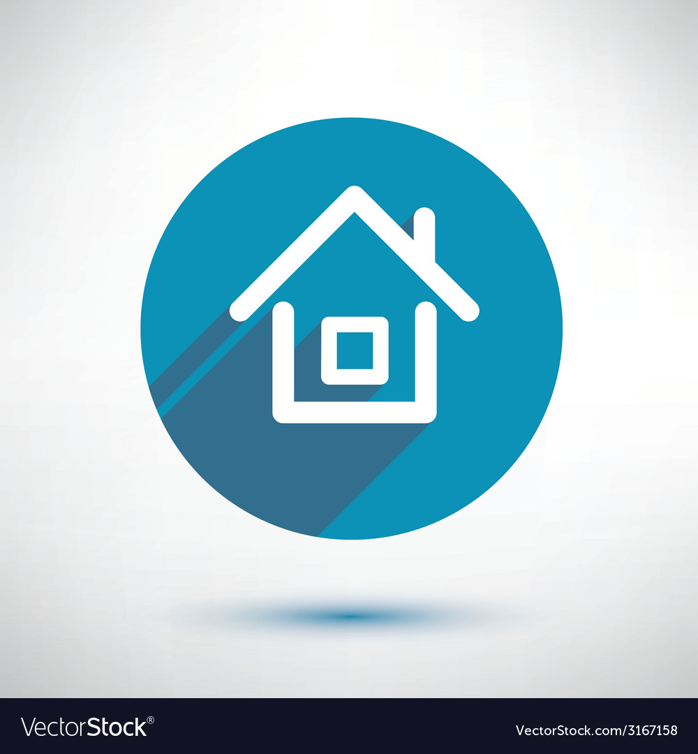 House icon in flat style Royalty Free Vector Image