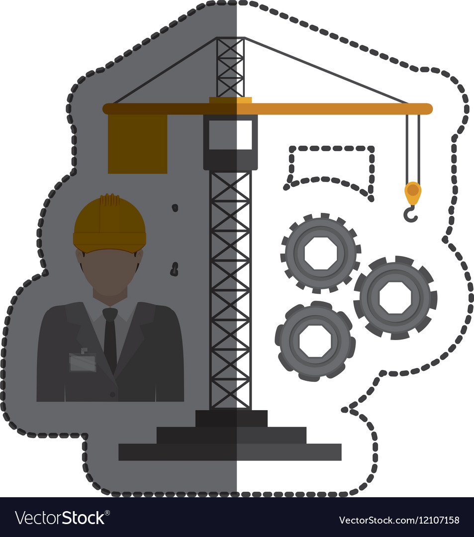 Isolated crane tool and architect design