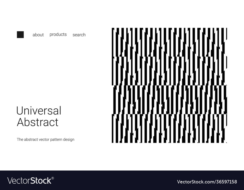 Landing page template abstract design vector image Landing page template abstract design