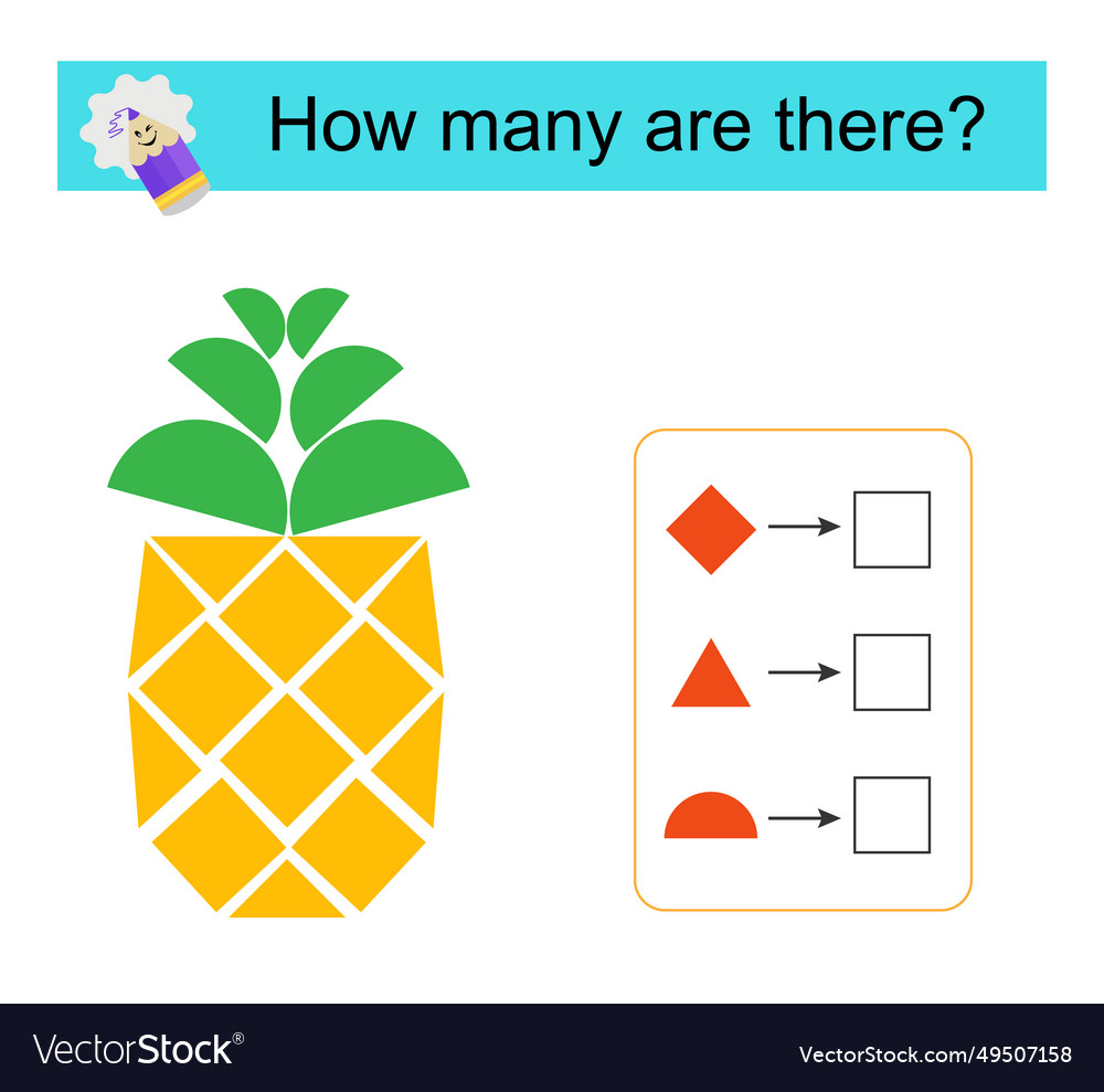 Math activity for kids how many geometric shapes