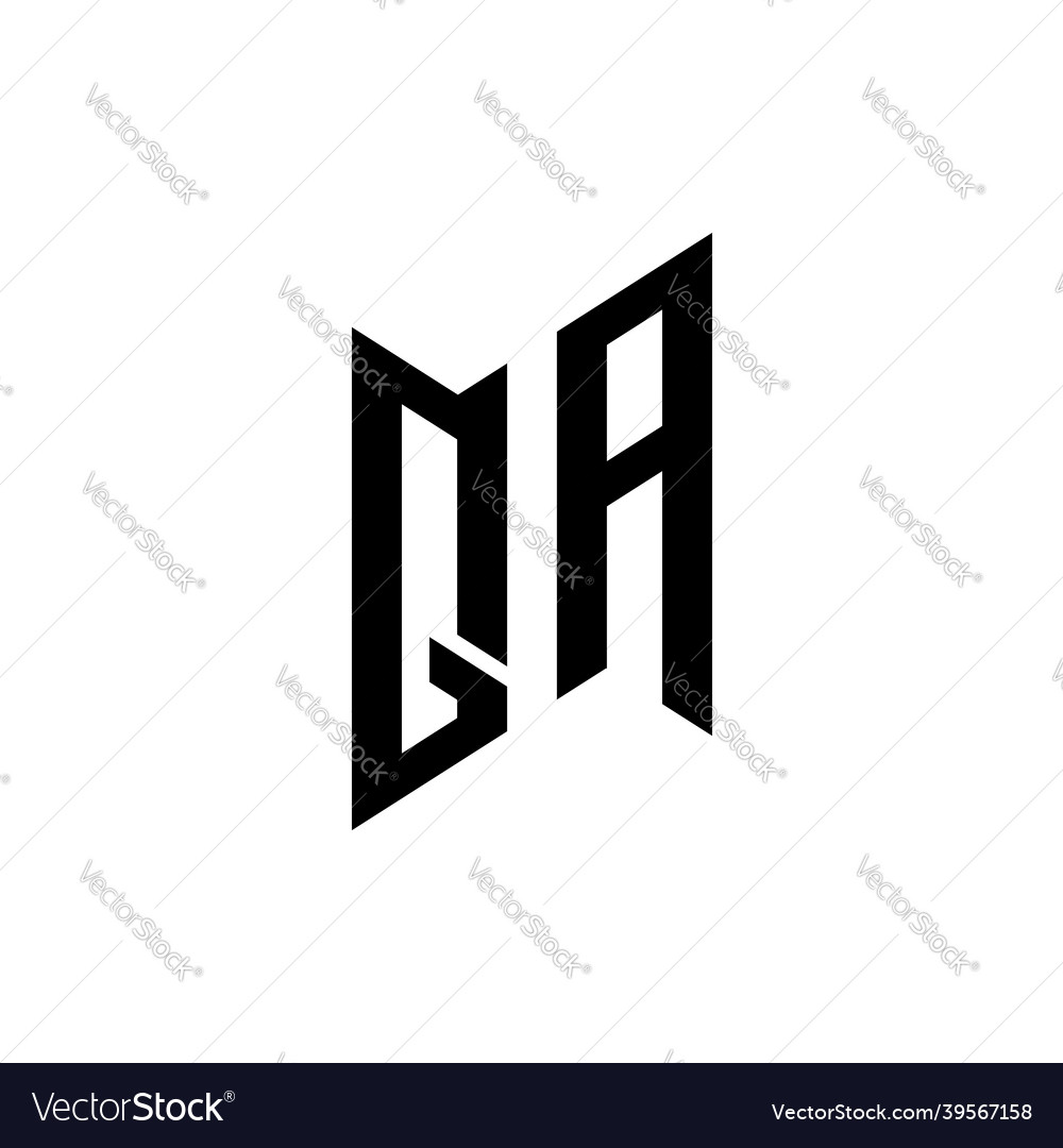 Qa logo monogram design template