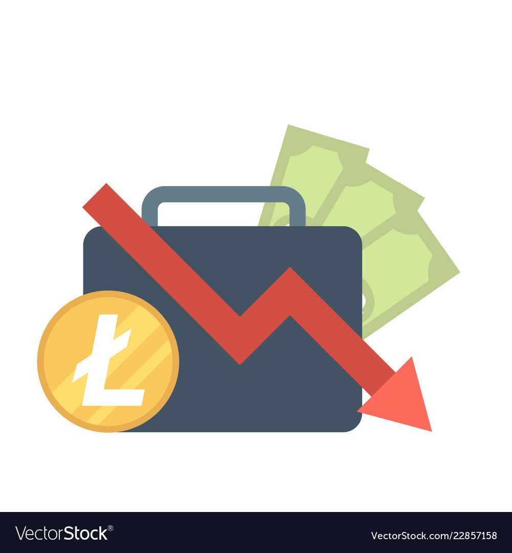 Set of icons with ico blockchain concept