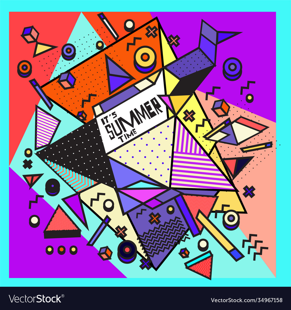 Triangle geometric forms for summer design event