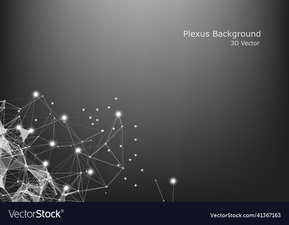 Abstract particles and lines plexus effect Vector Image Abstract particles and lines plexus effect