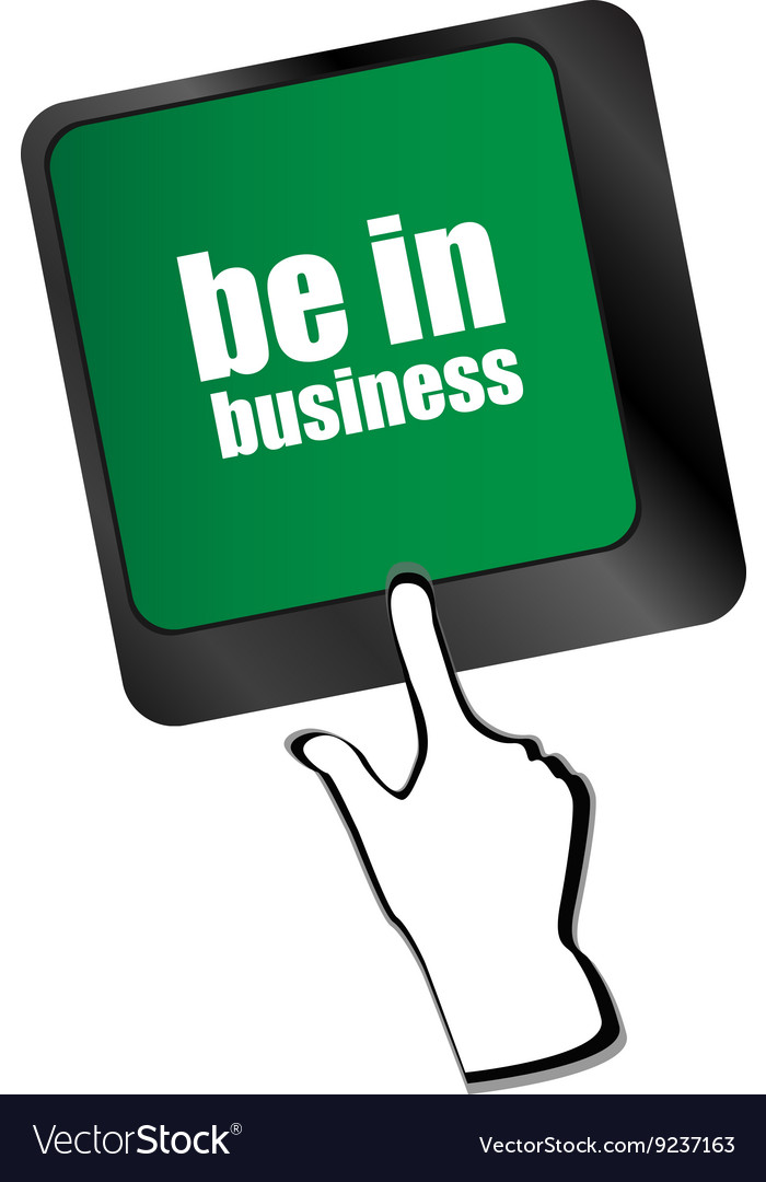 Be in business button on computer keyboard key