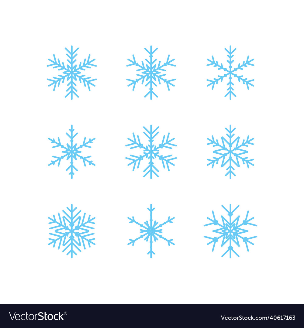 Big set of snowflakes for christmas design