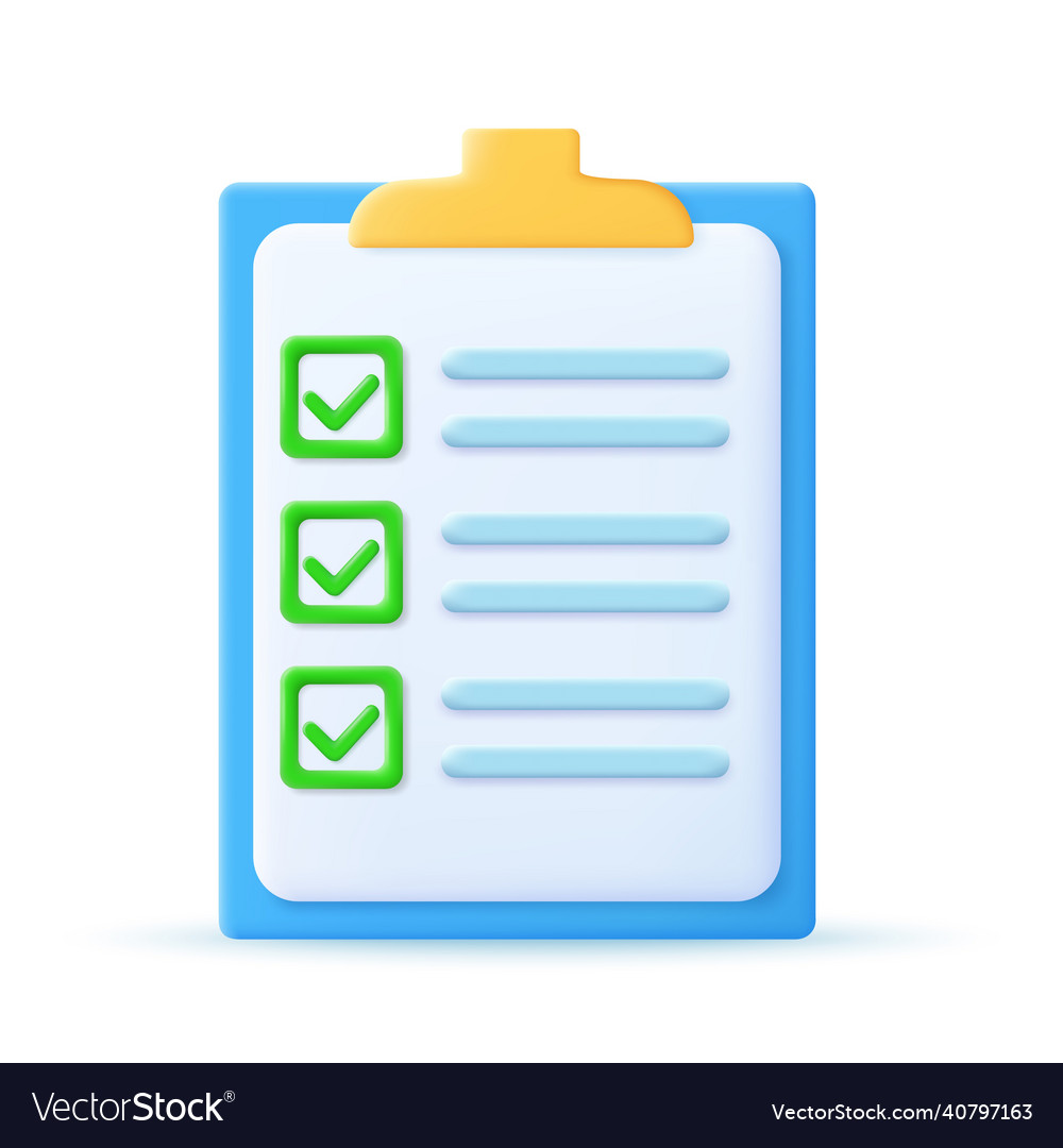 Clipboard and check marks vector image Clipboard and check marks