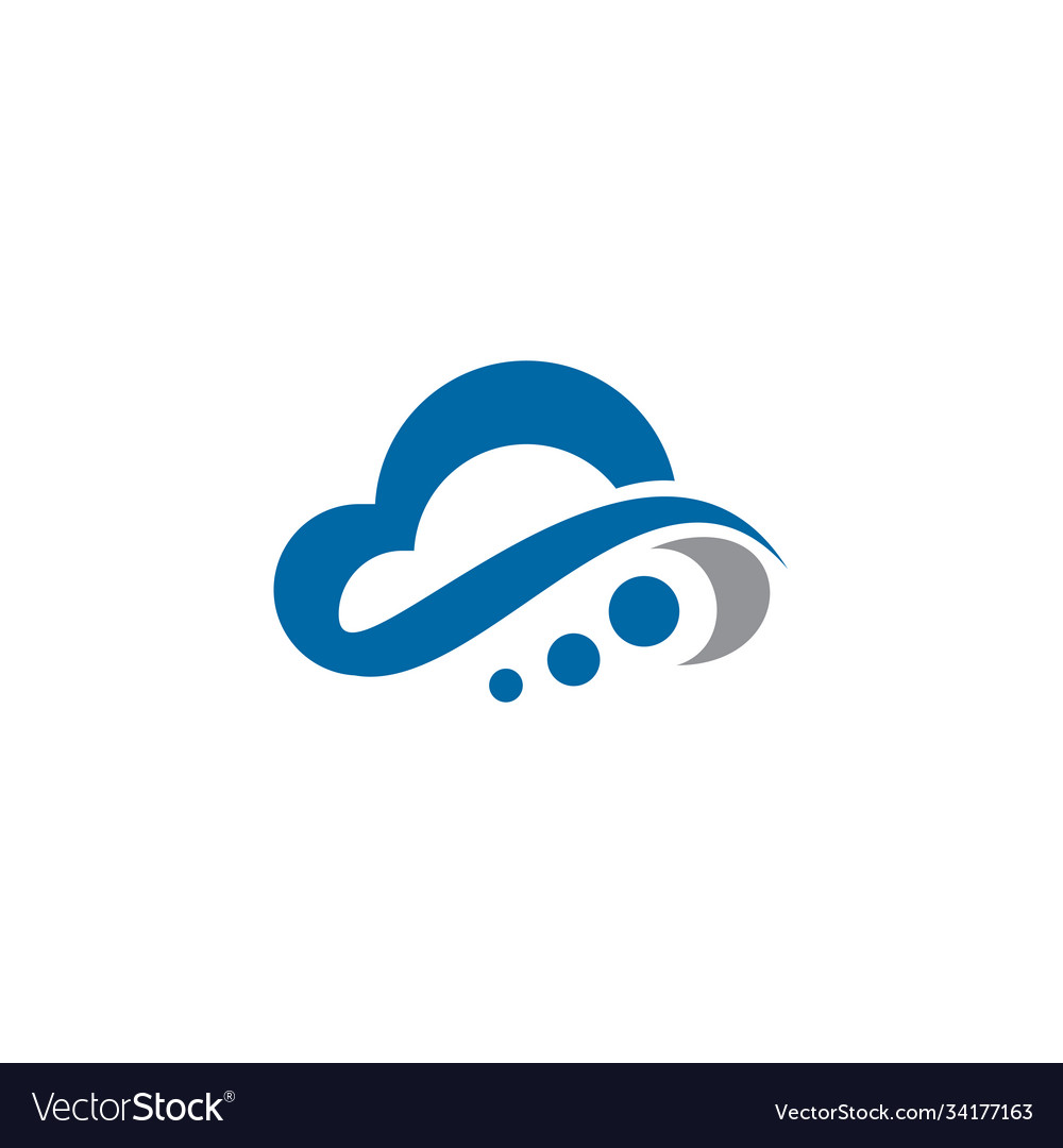 Cloud tech logo design template Royalty Free Vector Image