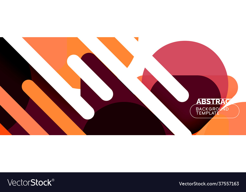 Flat geometric round shapes and dynamic lines