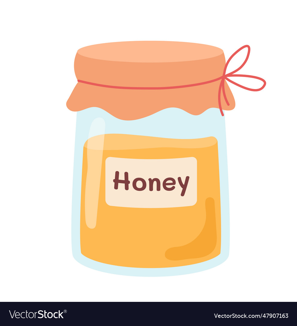 Glass with honey concept Royalty Free Vector Image