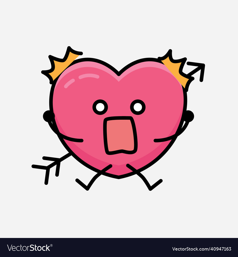 Heart with arrow mascot character