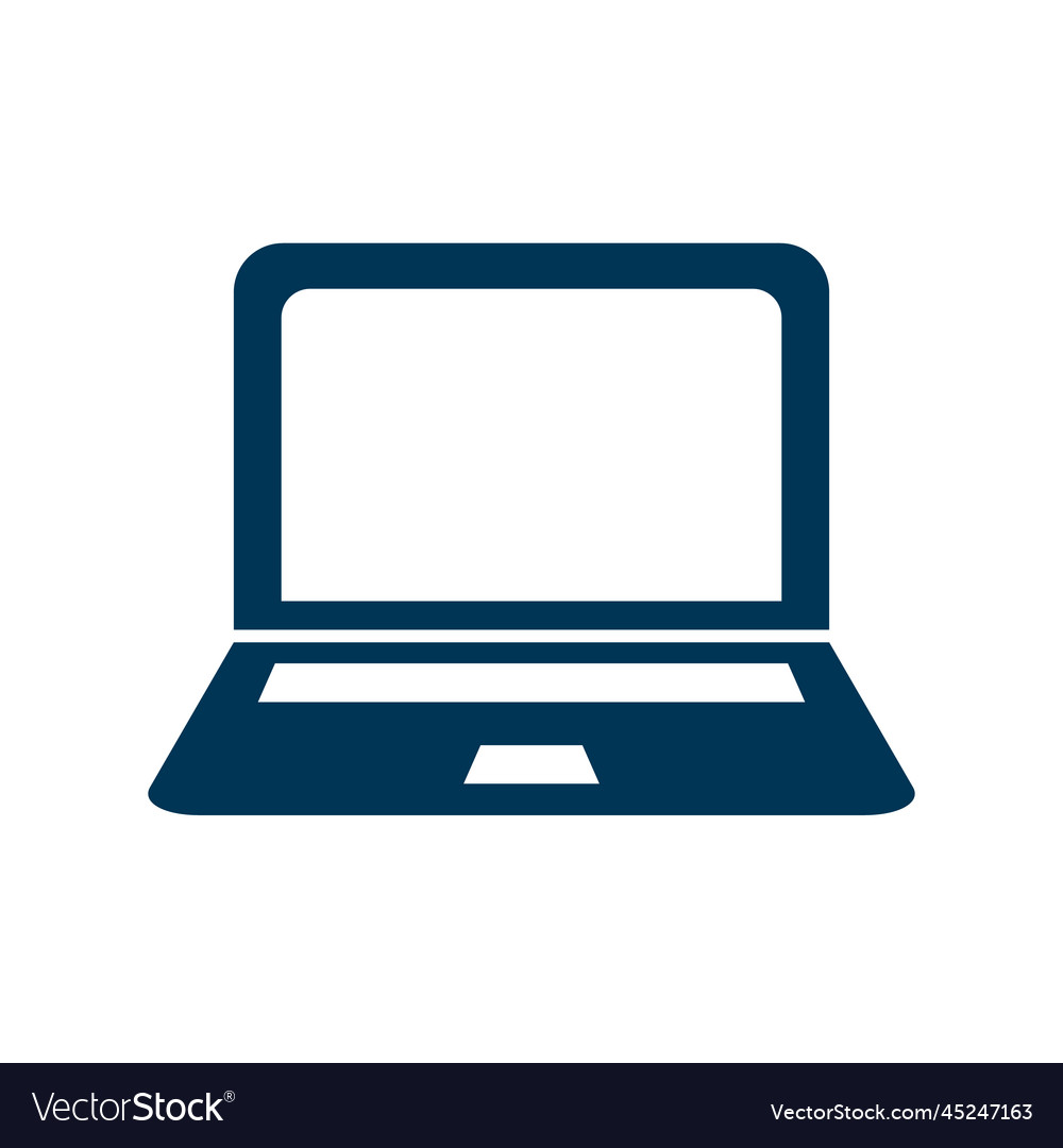 Laptop icon or notebook computer Vector Image Laptop icon or notebook computer