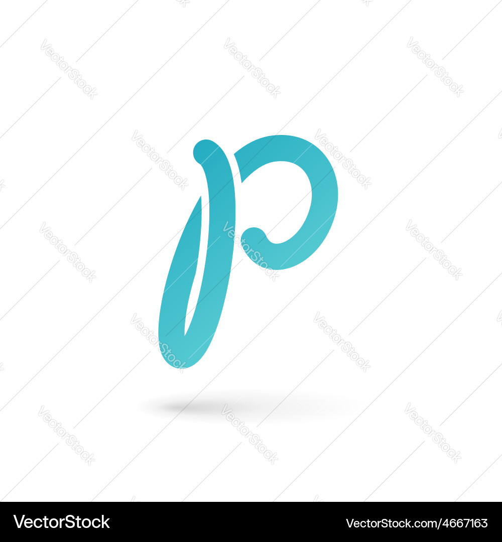 Letter p logo icon design template elements Vector Image