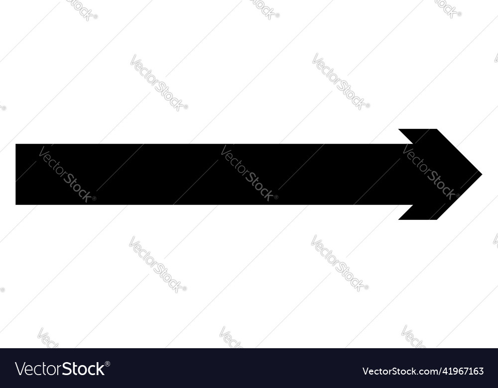 Long oblong right arrow cursor pointer element