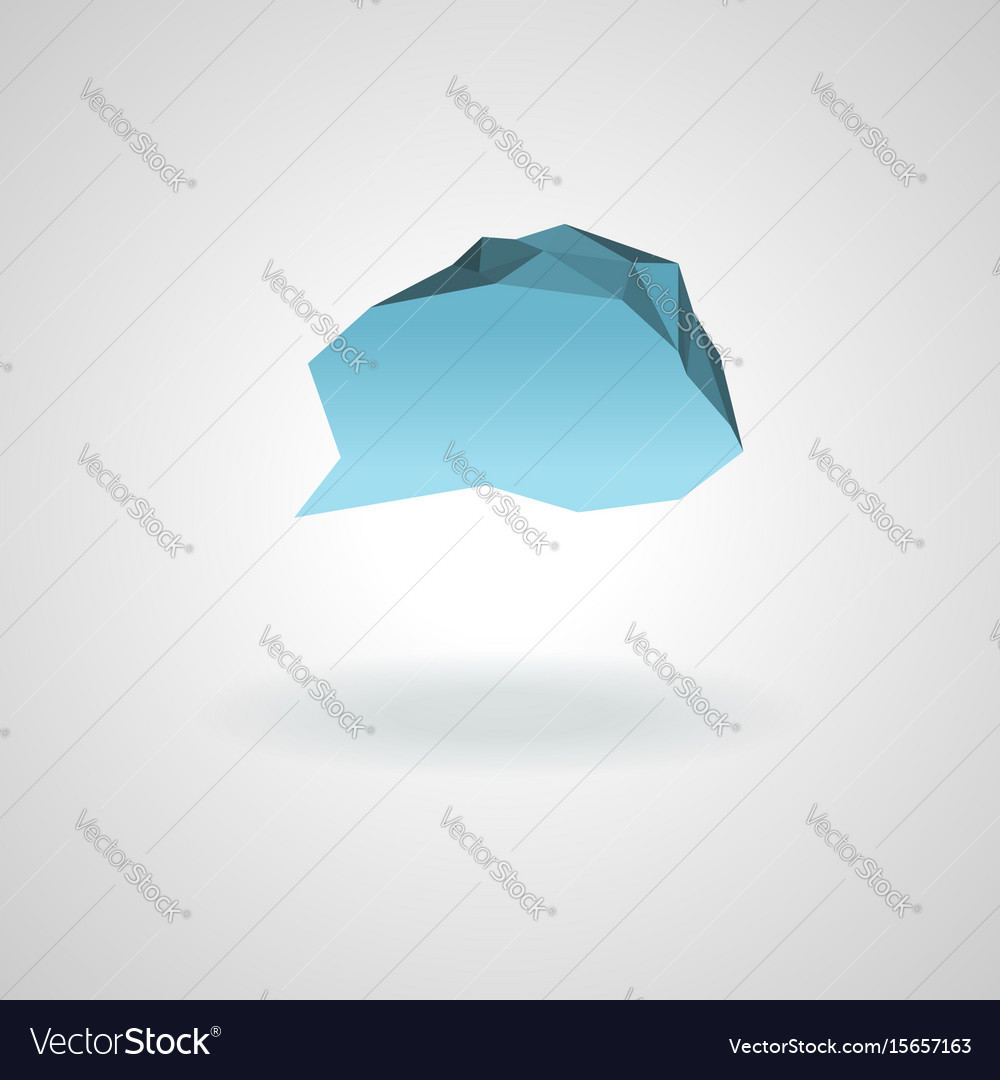 Low-polygon cloud icon for the dialog