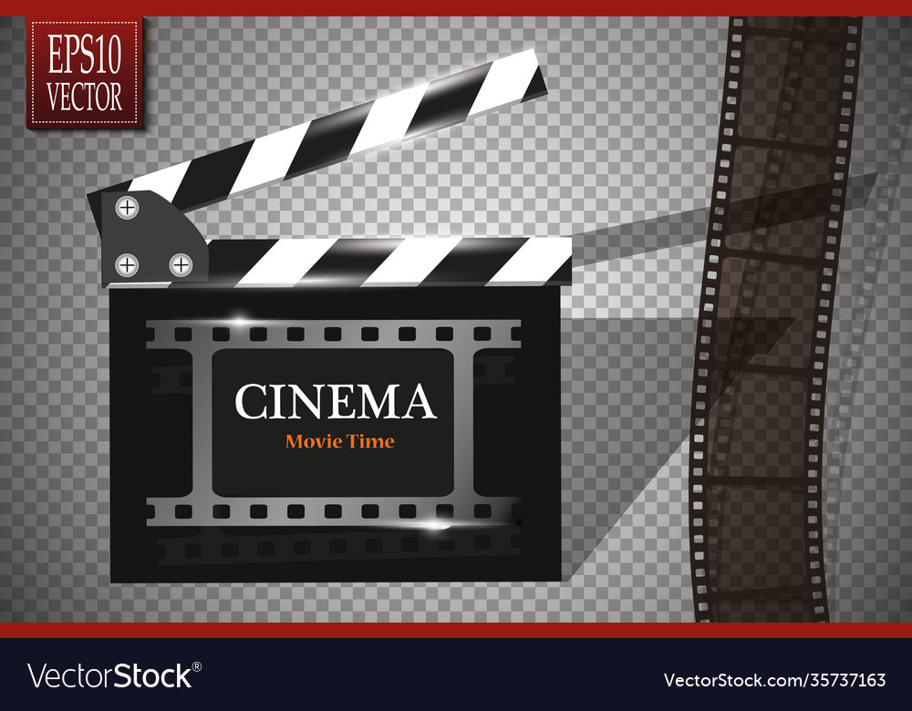 Online cinema background with movie reel vector image Online cinema background with movie reel