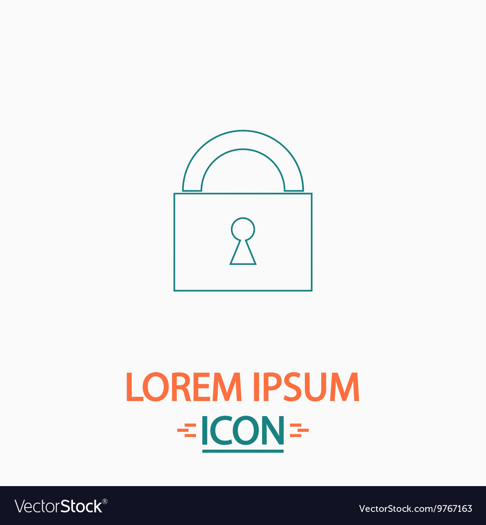 Padlock computer symbol