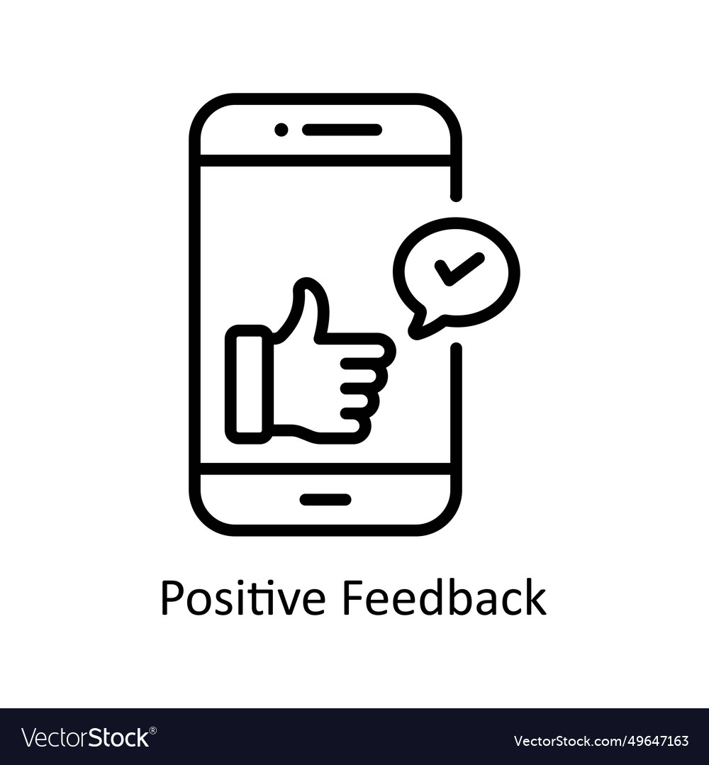 Positive feedback outline icon design il