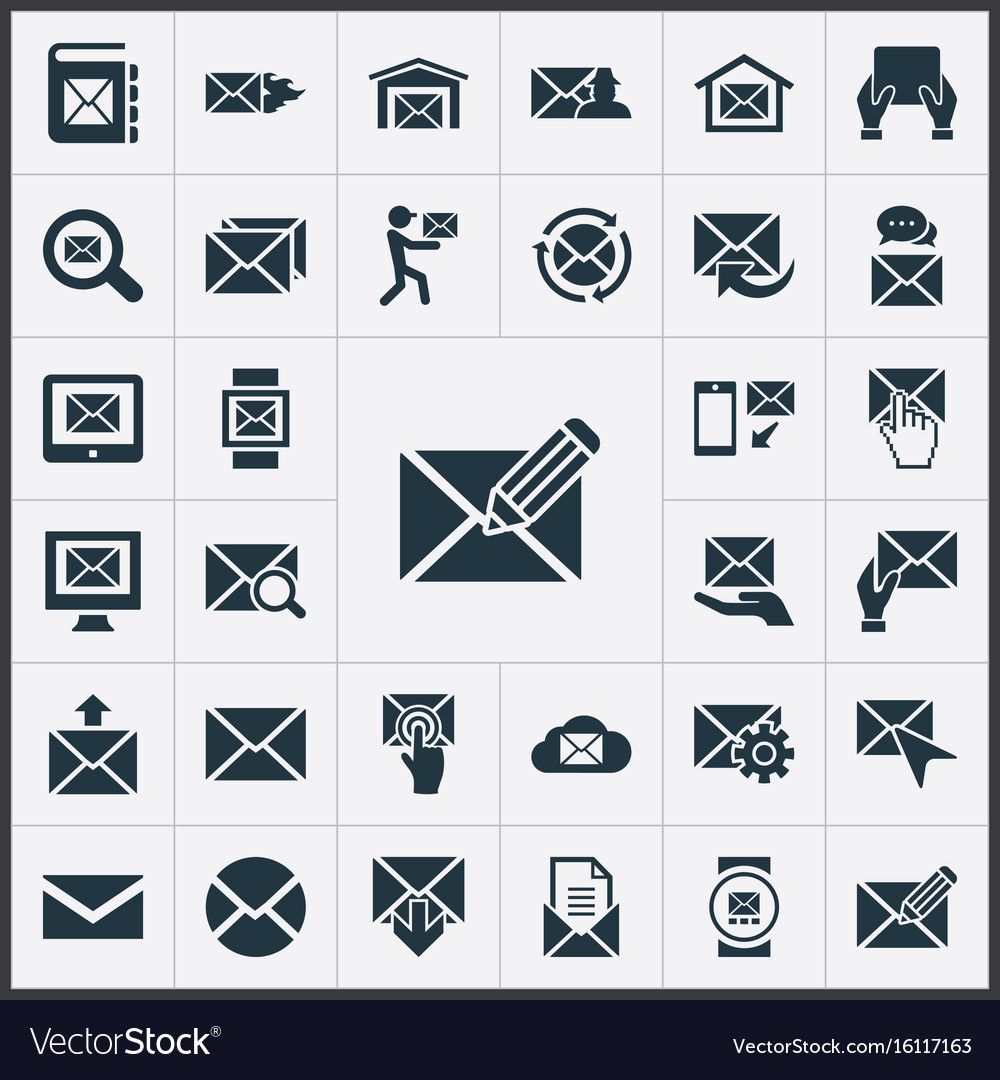 Set of simple message icons