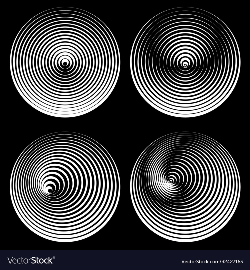 Set round elements from lines vector image Set round elements from lines