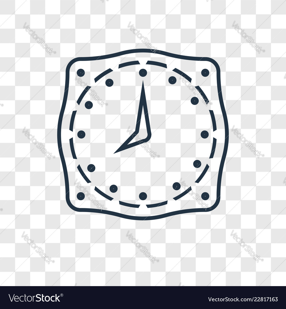 Time concept linear icon isolated on transparent