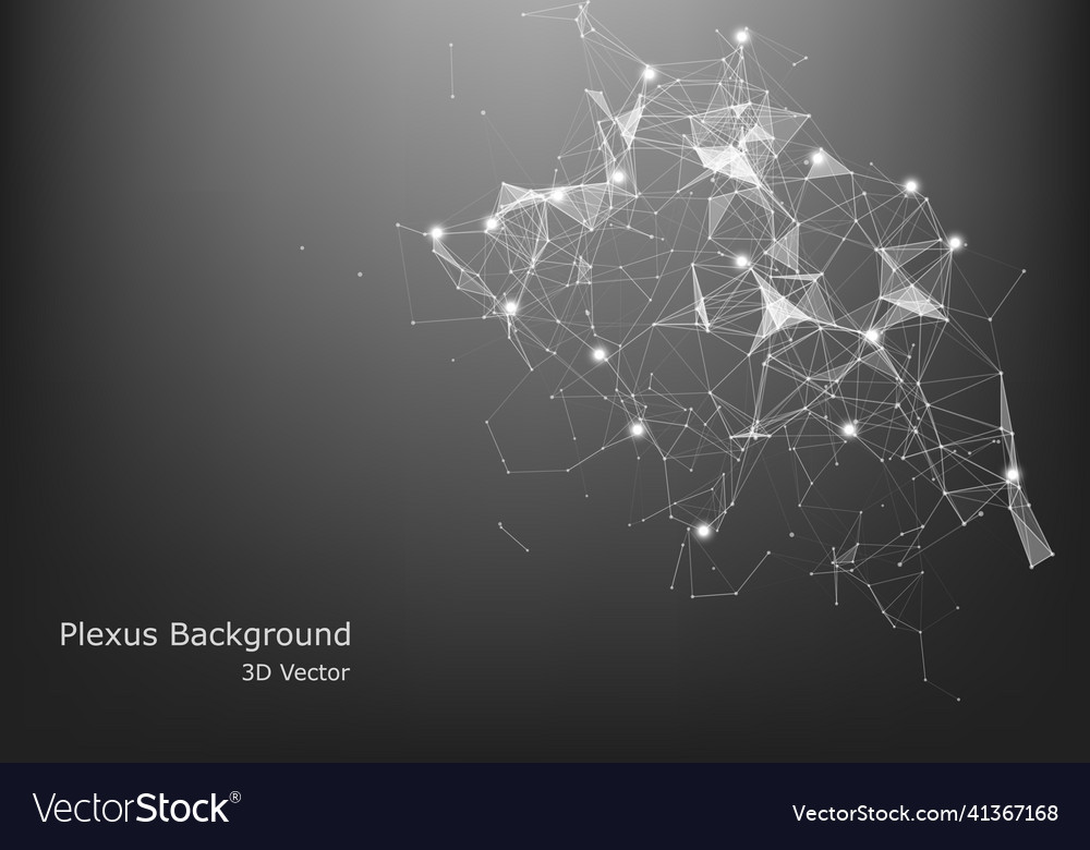 Abstract particles and lines plexus effect