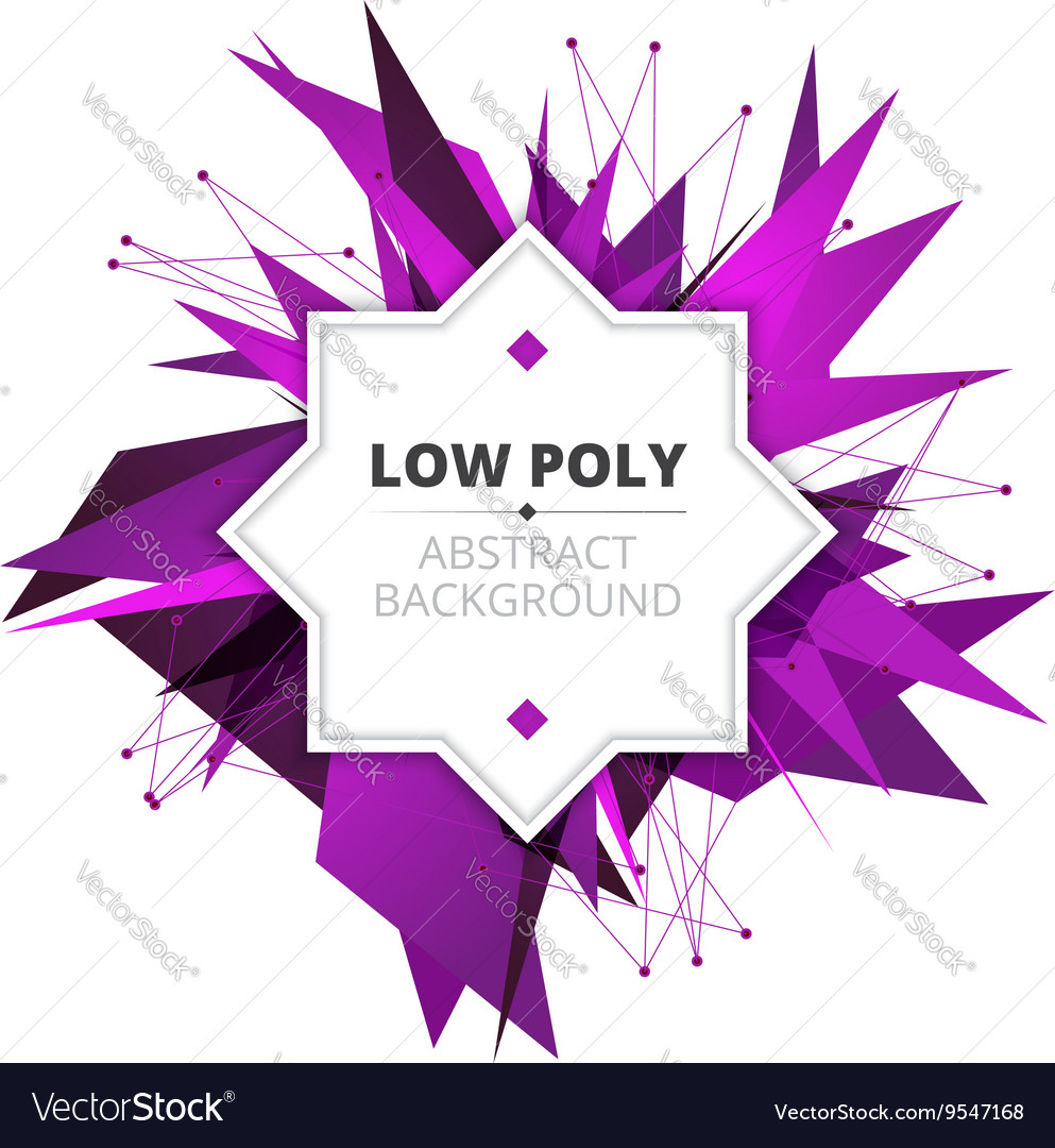 Abstract triangular frame polygonal background