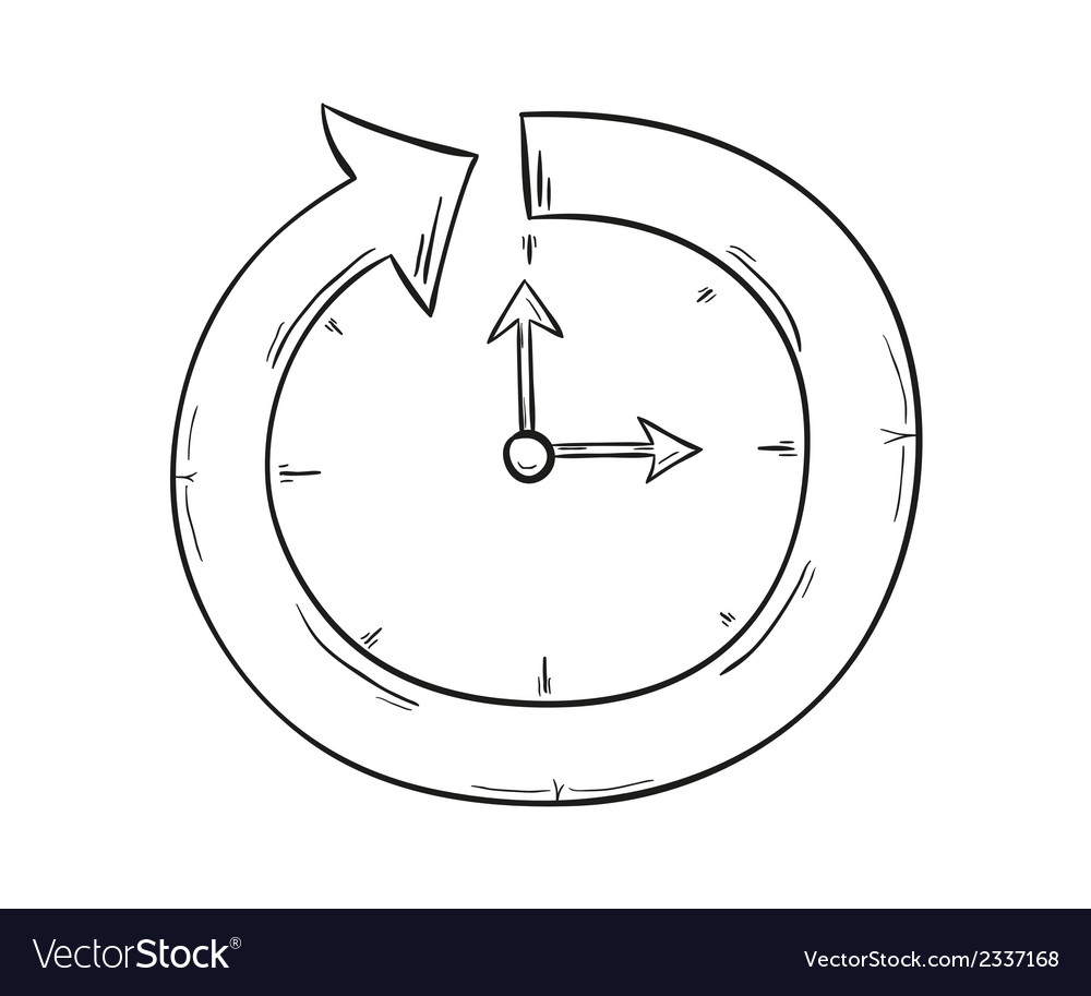 Arrow and clock
