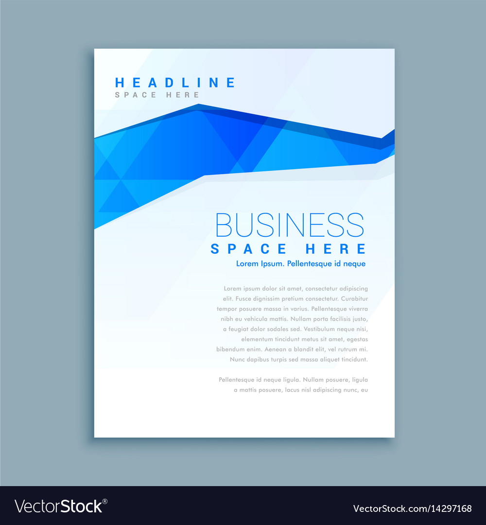 Clean business brochure flyer template Royalty Free Vector