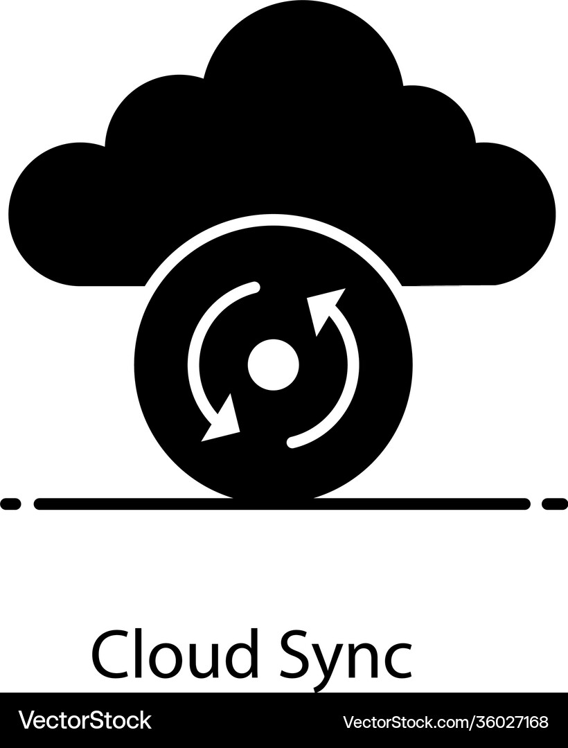 Cloud sync Royalty Free Vector Image - VectorStock
