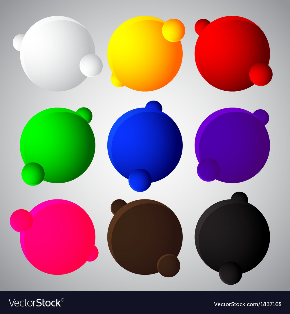 Colorful bubble balls web button