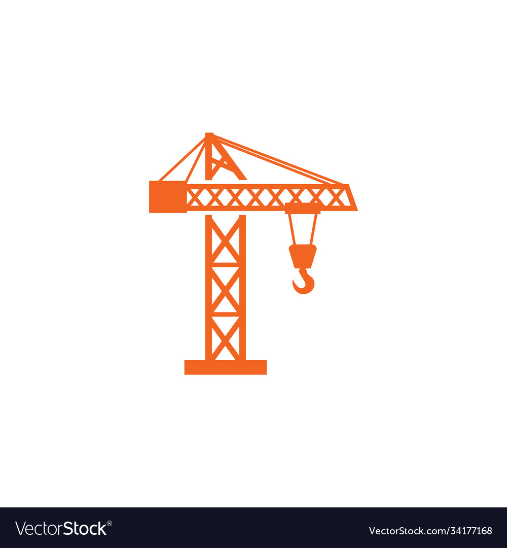 Crane sign symbol logo design template Royalty Free Vector