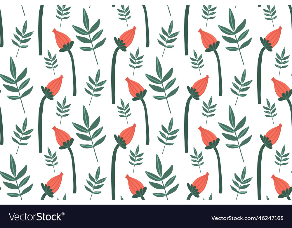 Decorative neat pattern with red closed elegant Vector Image Decorative neat pattern with red closed elegant