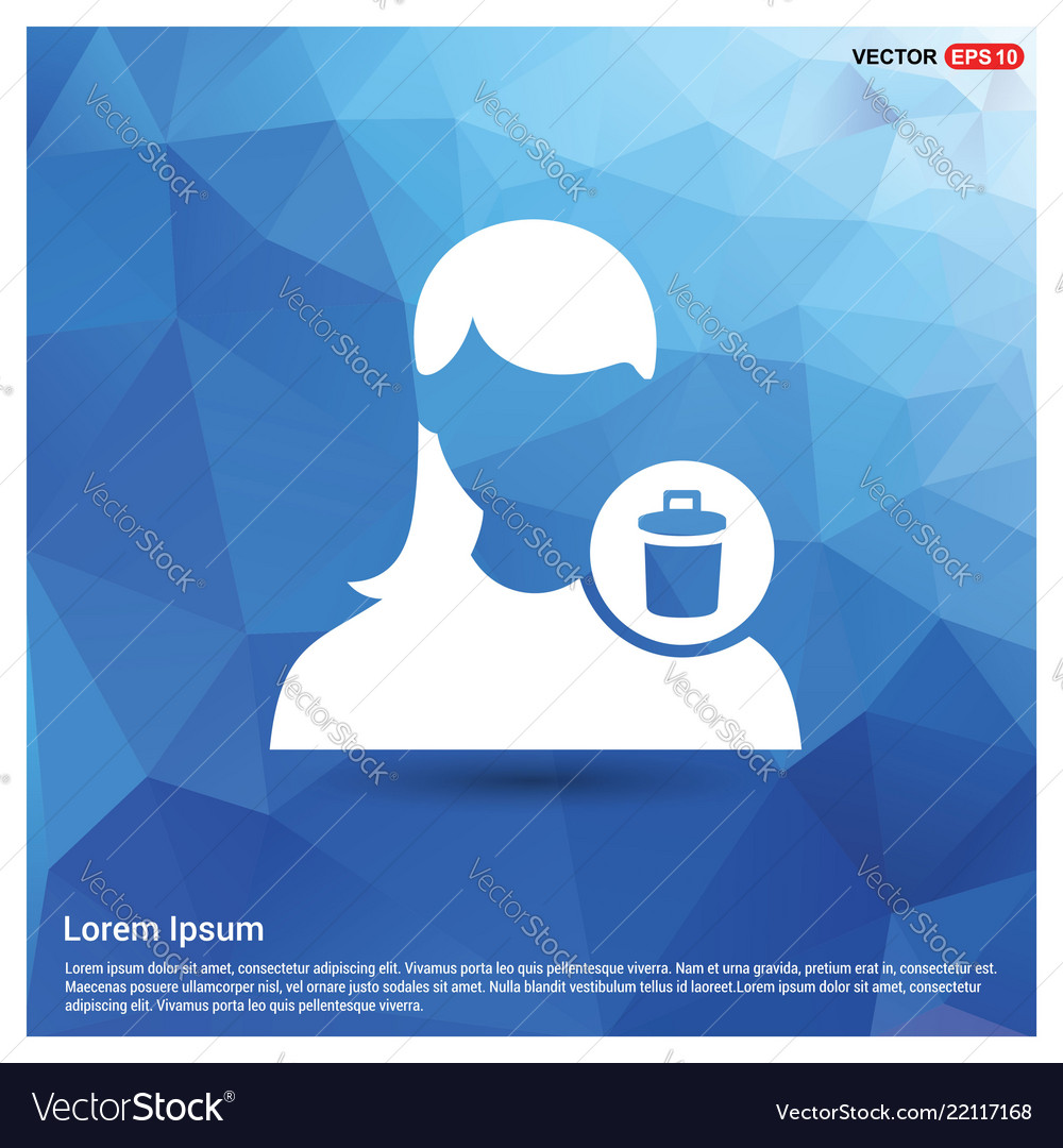 Delete user icon vector image Delete user icon