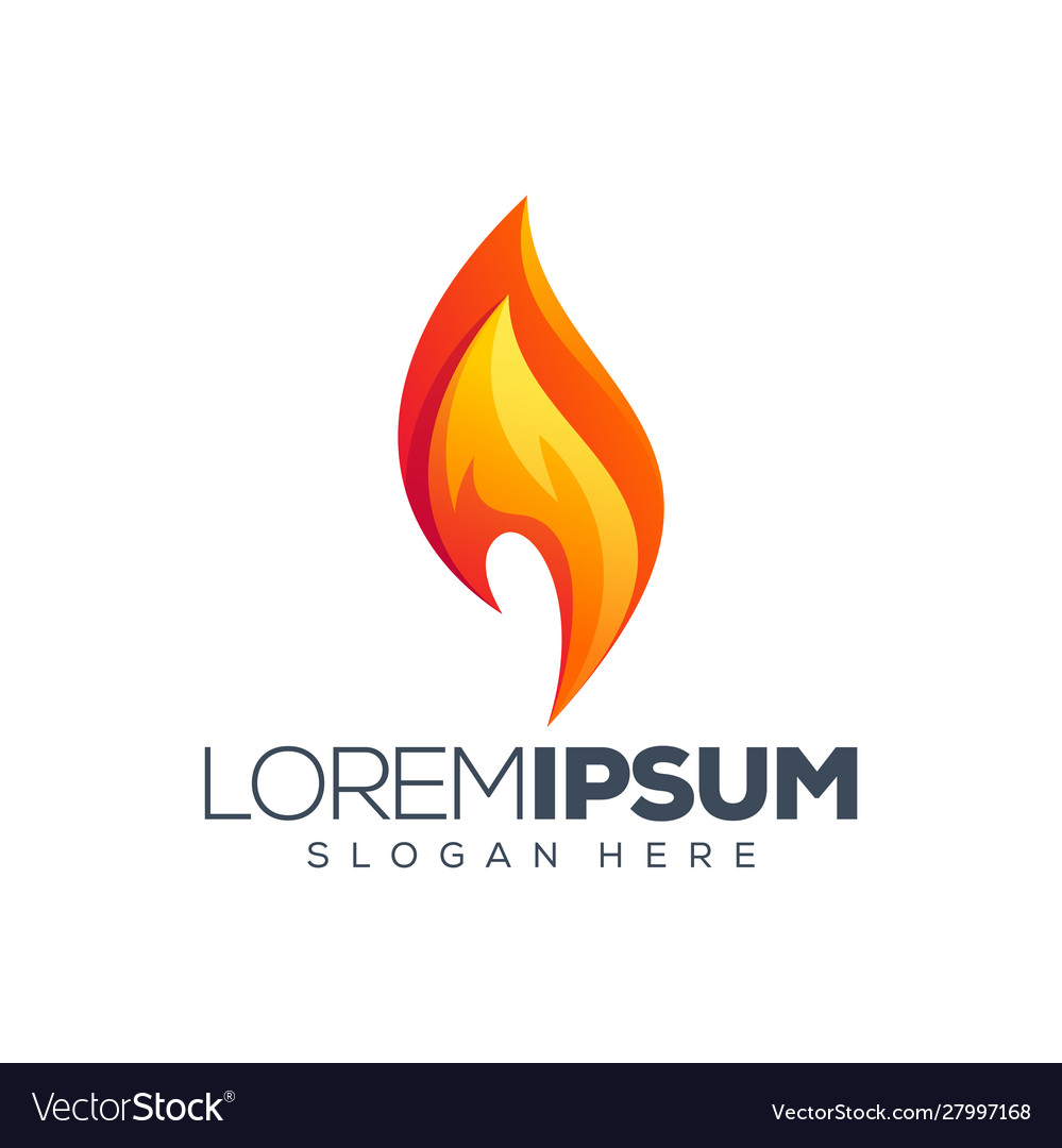 Fire logo design Royalty Free Vector Image - VectorStock