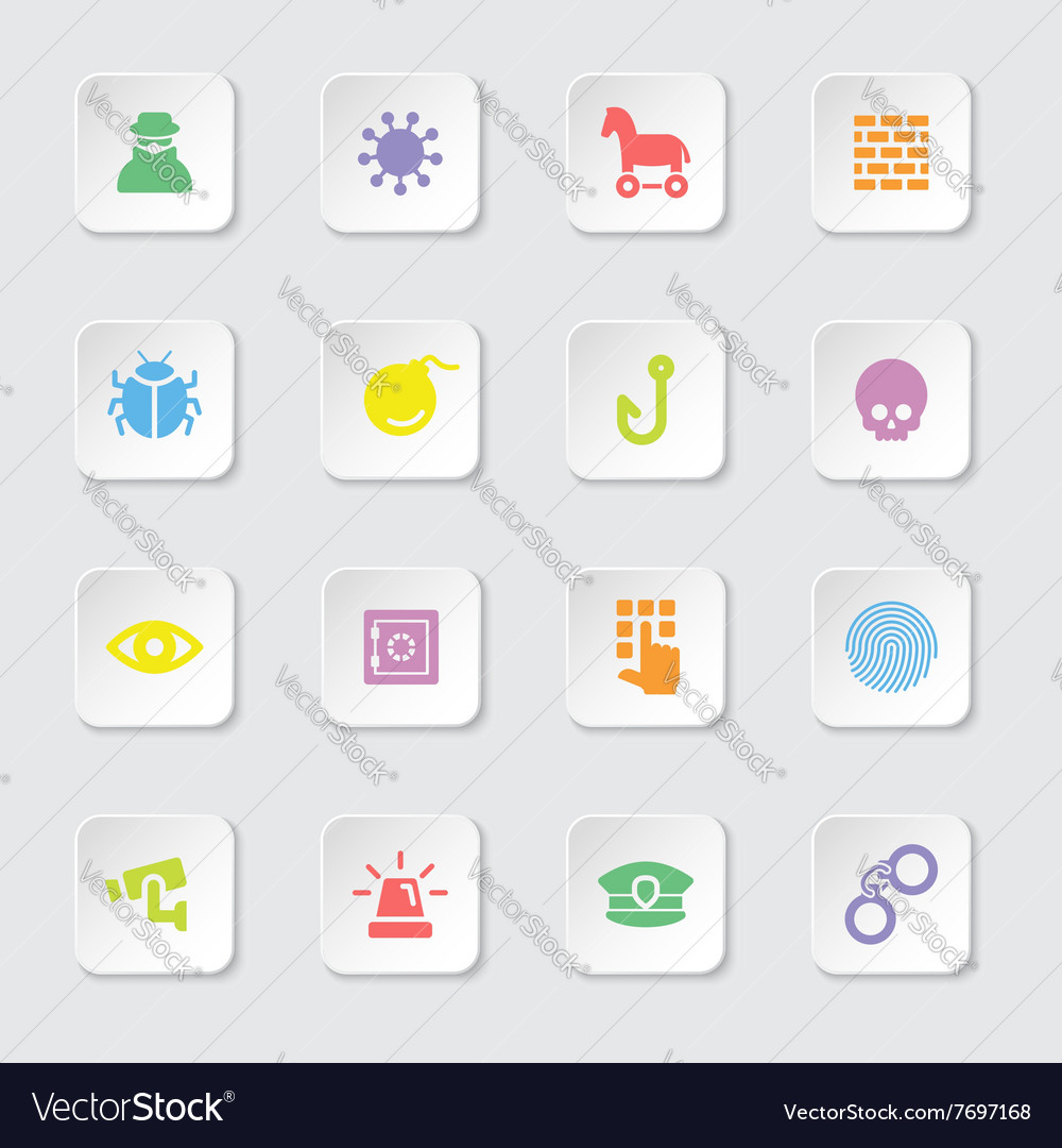 Flat Icon Set - Security & Network