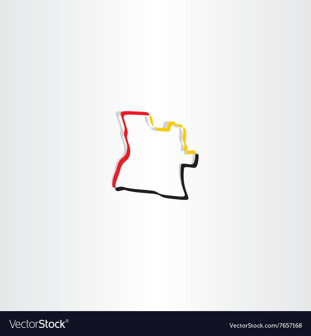 Icon angola map symbol