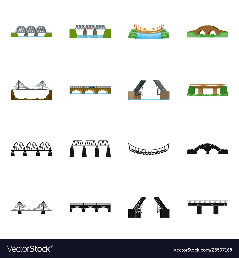 Isolated object connection and design sign set vector image Isolated object connection and design sign set