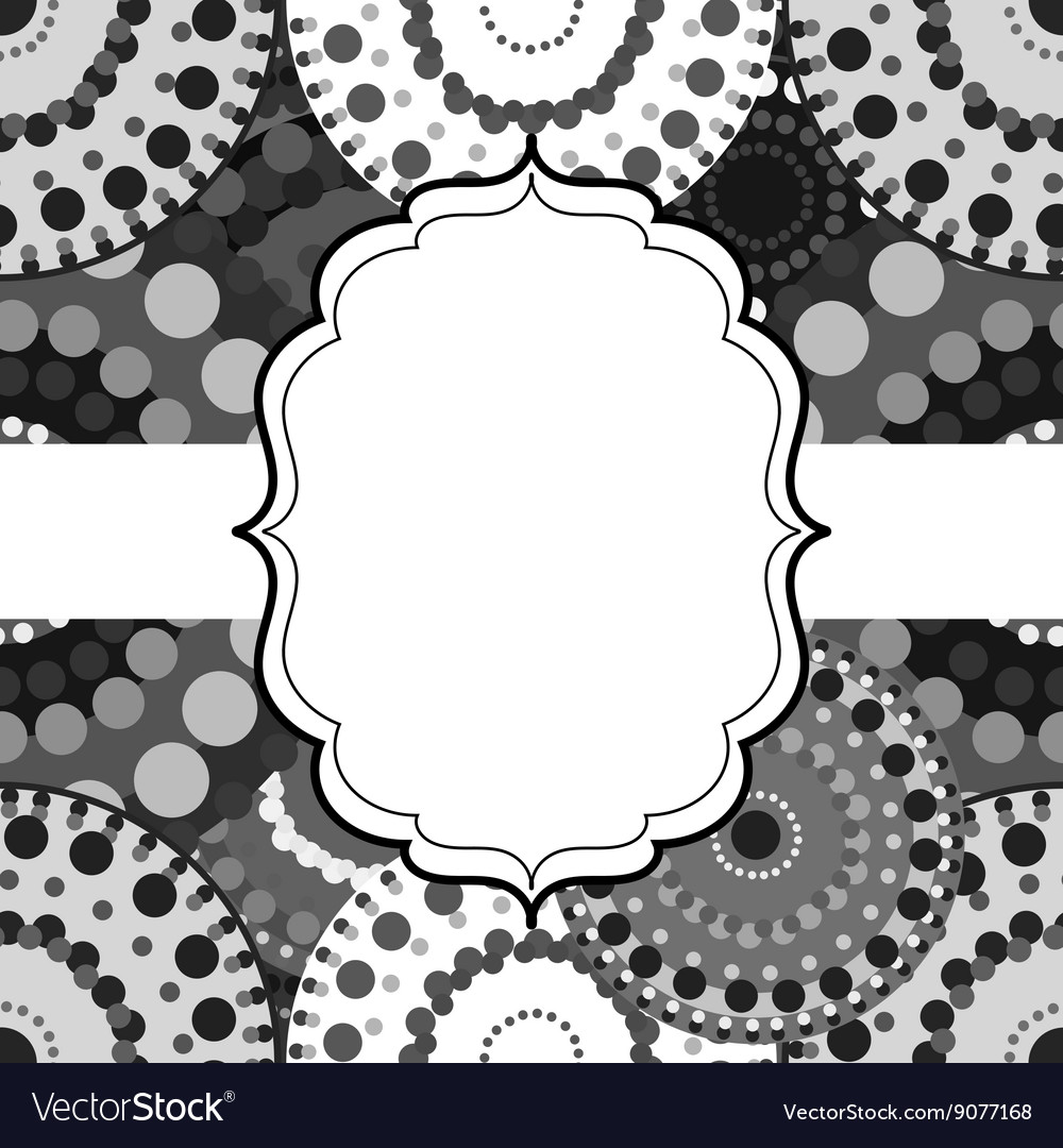 Patterned frame background invitation circular