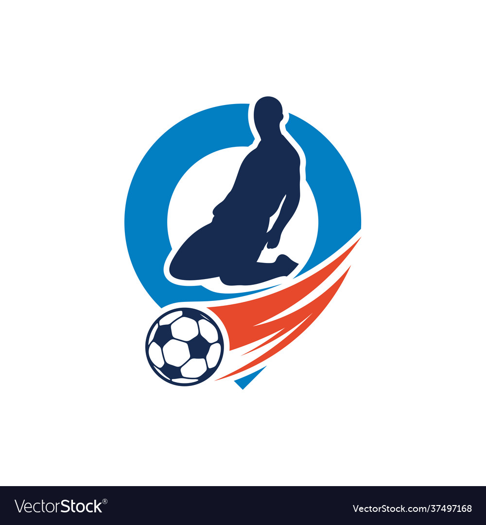 Point Fußball Logo Design kreativer Fußball