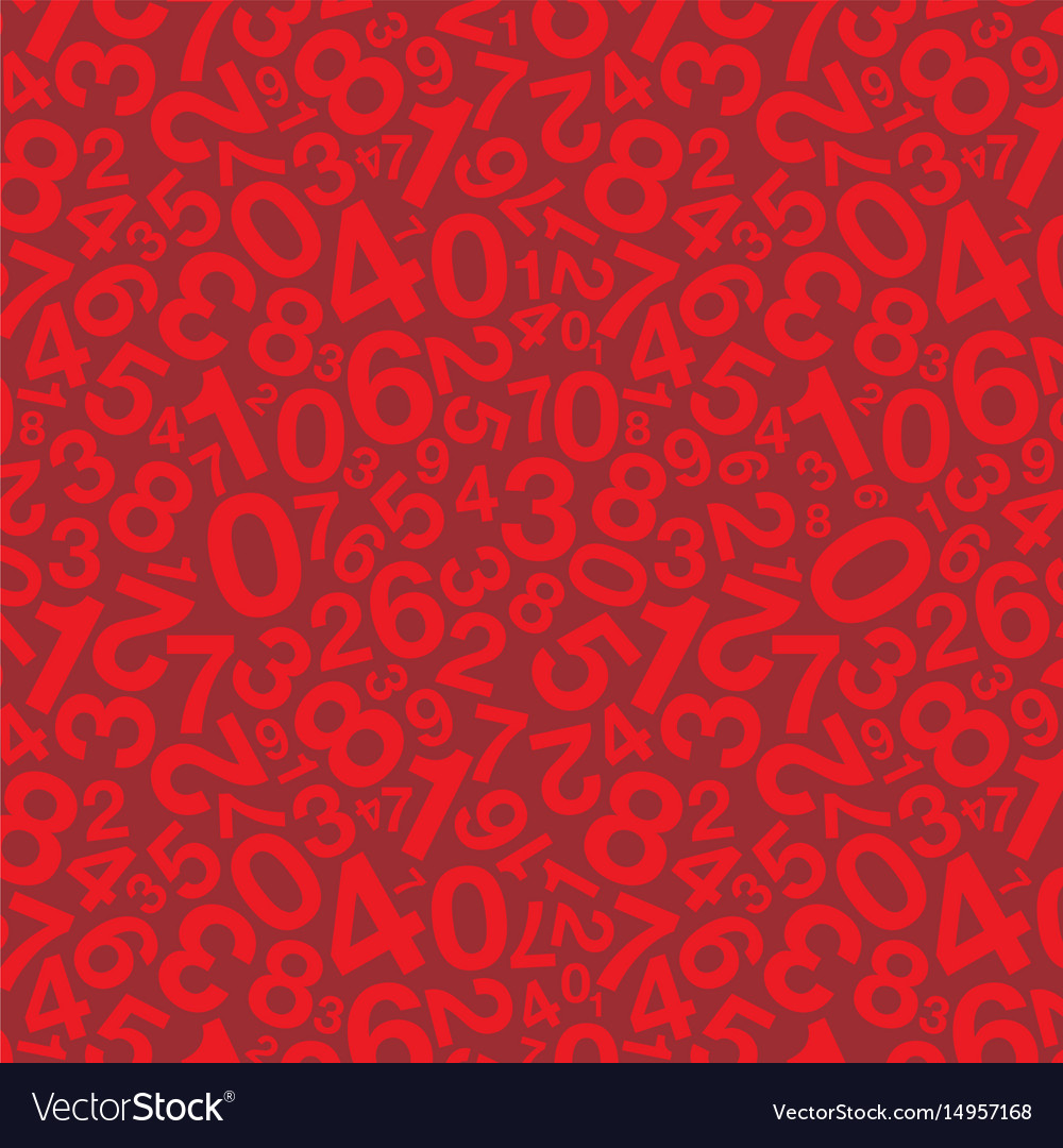 Red Star Number Pattern Background