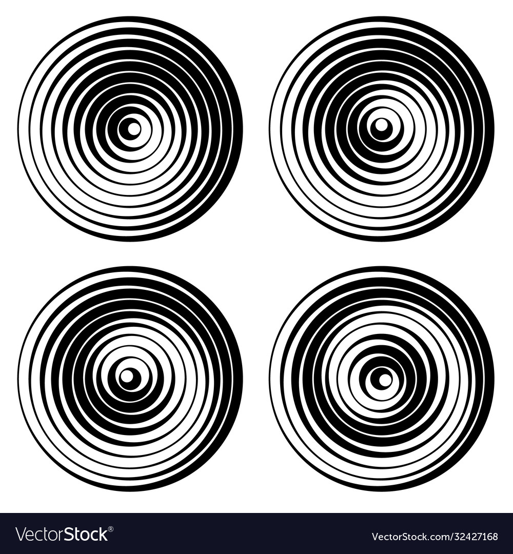 Set round elements from lines vector image Set round elements from lines