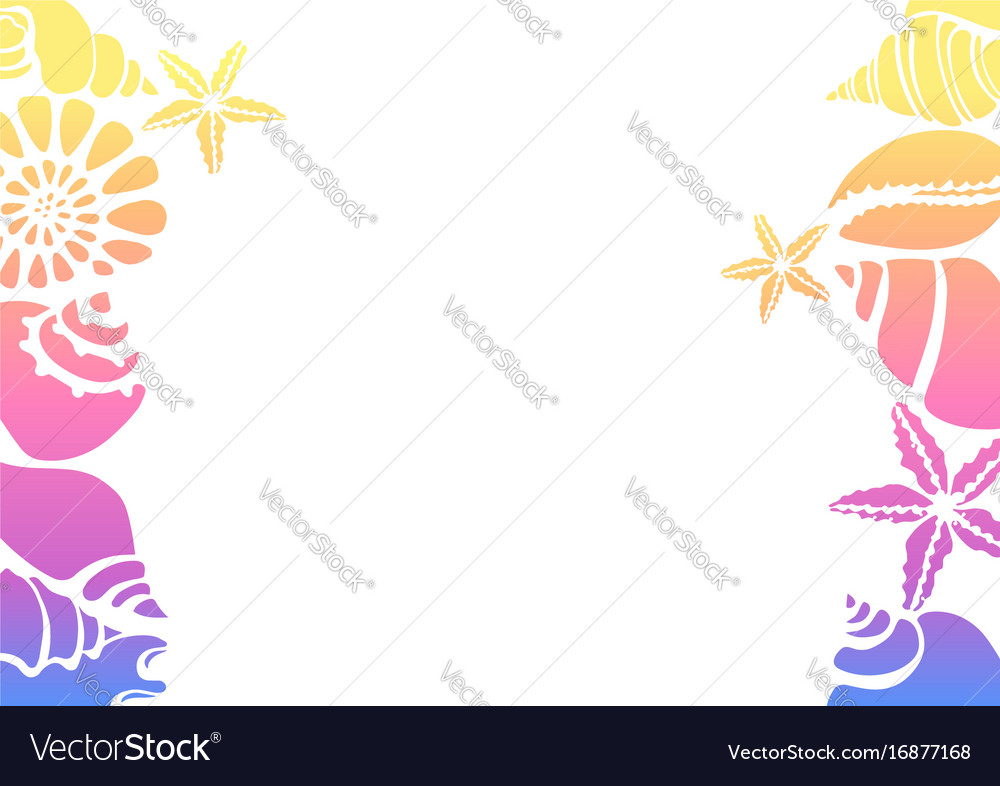 Template seashells soft