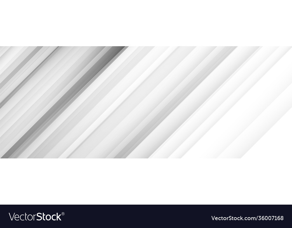 White banner background with diagonal lines design
