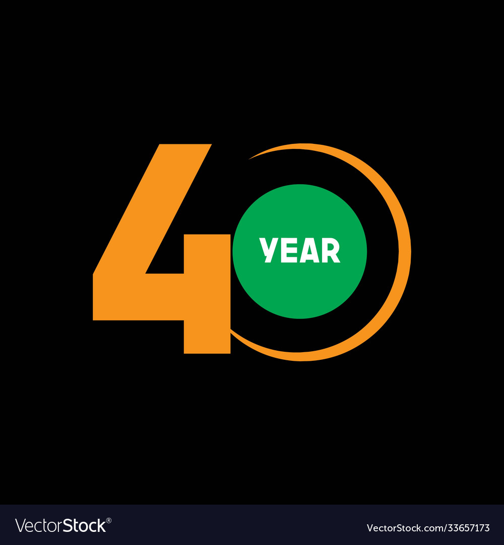 40 year anniversary template design Vector Image 40 year anniversary template design