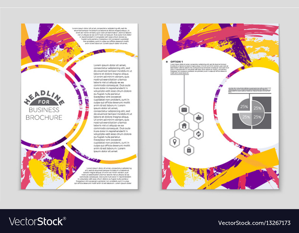 Abstract layout background set for art