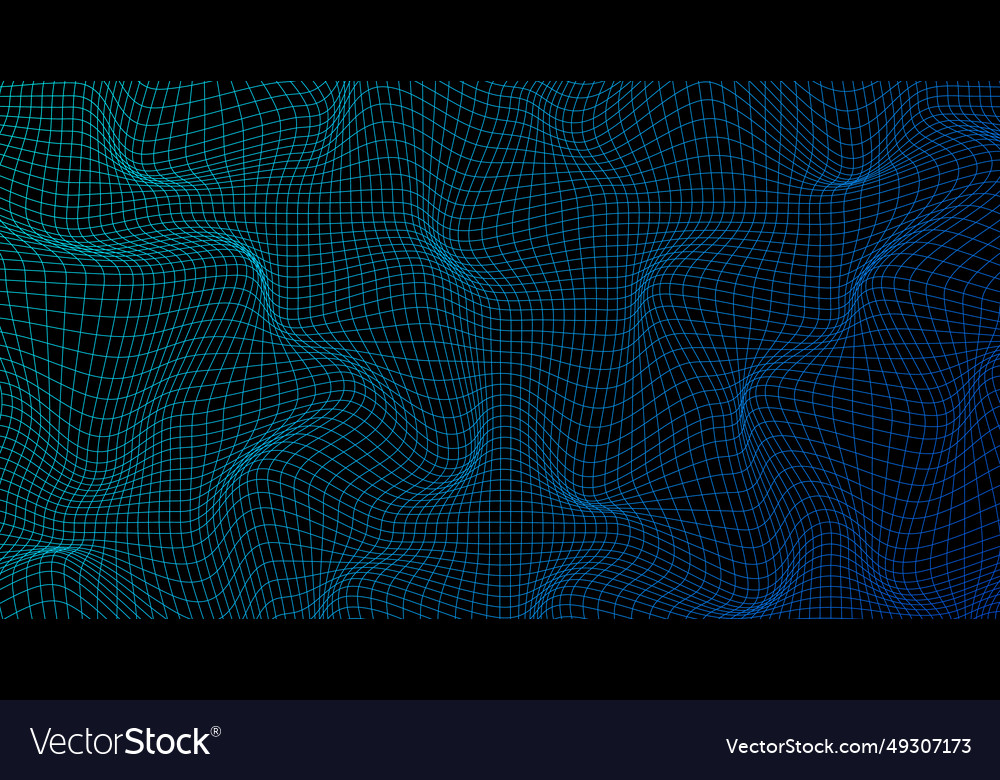 Abstract wavy 3d mesh geometric dynamic wave Vector Image Abstract wavy 3d mesh geometric dynamic wave