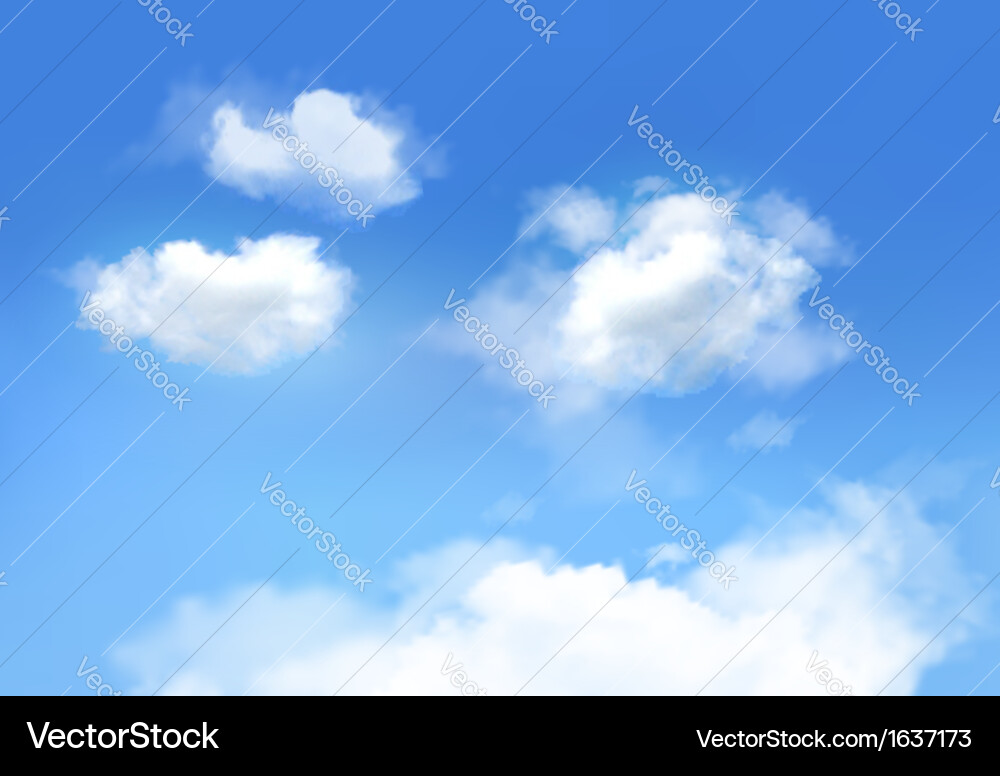 Blue sky with clouds background Royalty Free Vector Image