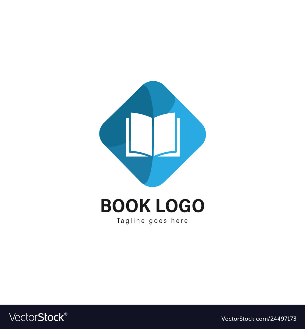 Book logo template design with modern