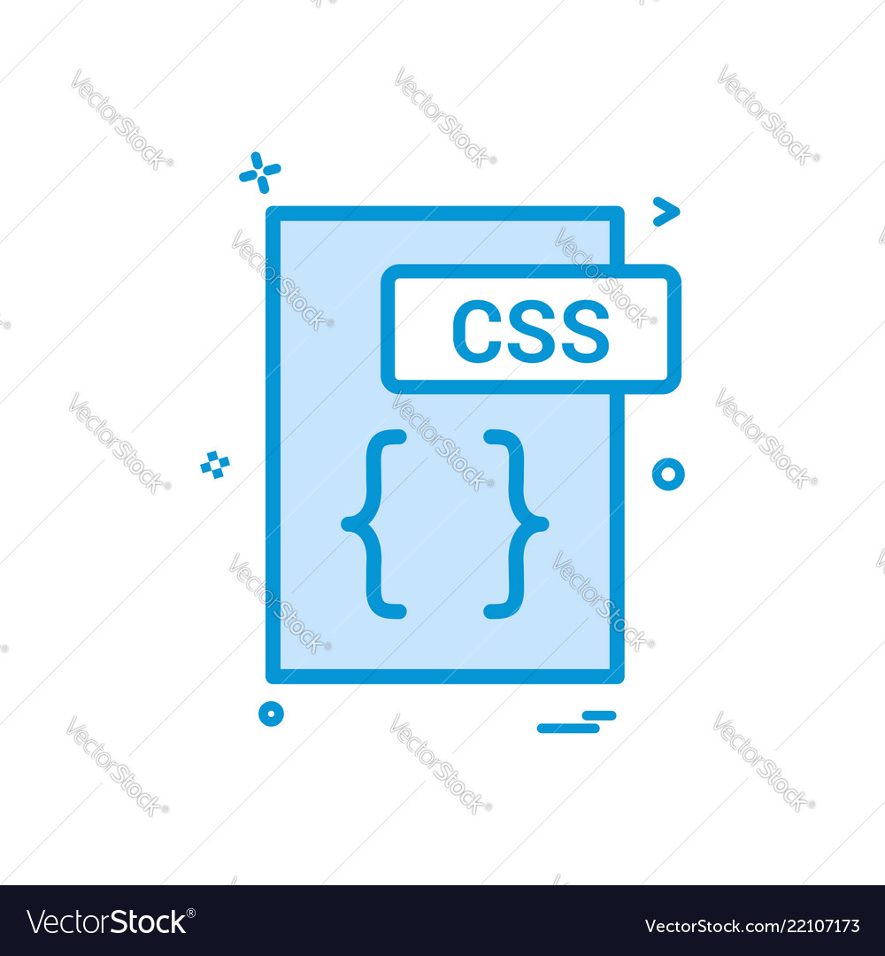 Css file format icon design vector image Css file format icon design